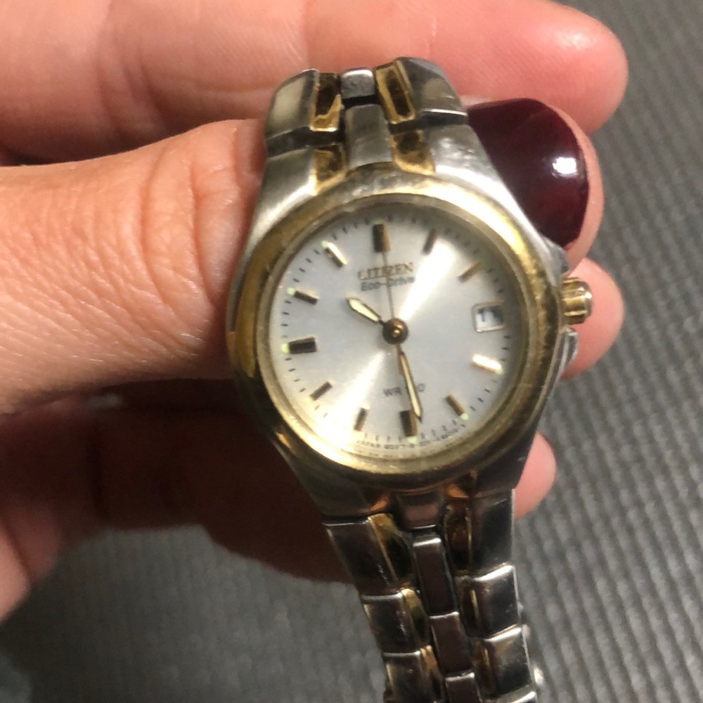 Citizen stainless steel gold and silver watch